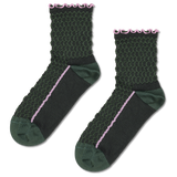 Calcetines HAPPY SOCKS Structure Slinky Mini Crew Sock - Verde - foto de producto sobre fondo transparente
