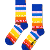 Calcetines HAPPY SOCKS The Beatles Ob-La-Stripe Sock - Azul - foto de producto sobre fondo transparente
