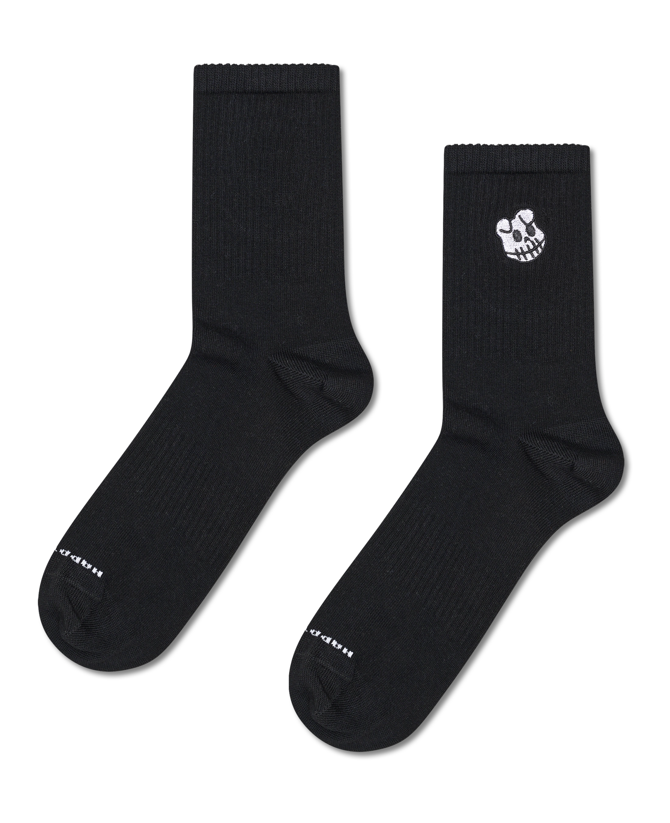 Calcetines HAPPY SOCKS Dog Skull Sneaker Sock - Negro - foto de producto sobre fondo transparente