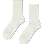 Calcetines HAPPY SOCKS Mini Diamond Mini Crew Sock - Blanco - foto de producto sobre fondo transparente
