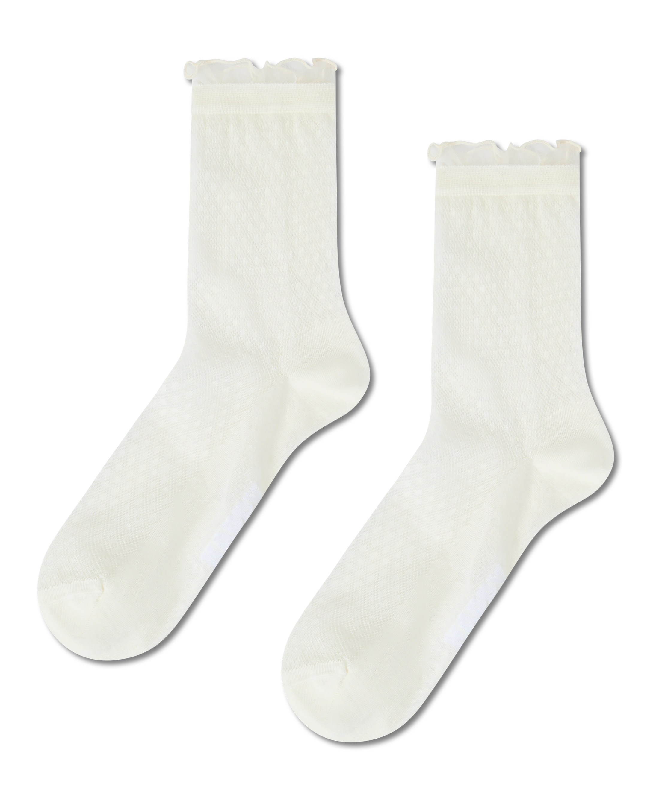 Calcetines HAPPY SOCKS Mini Diamond Mini Crew Sock - Blanco - foto de producto sobre fondo transparente