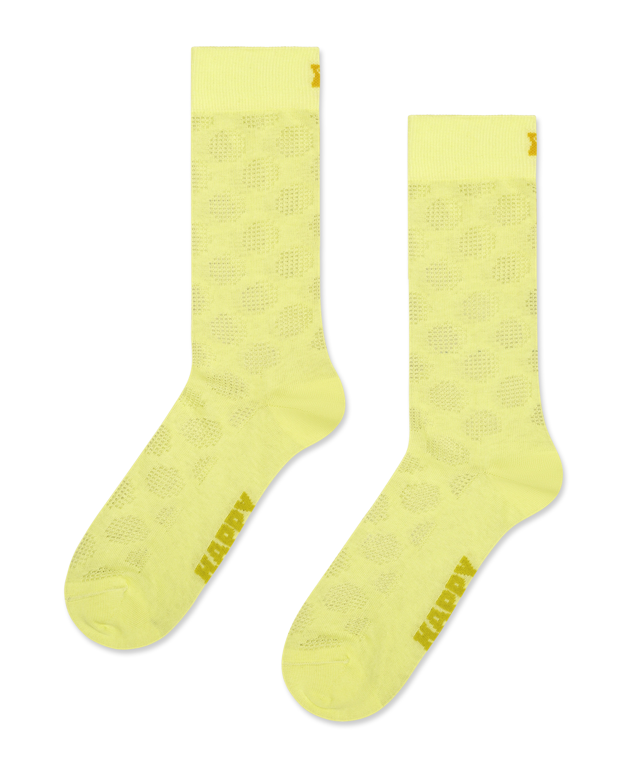 Calcetines HAPPY SOCKS Big Dot Sock - Amarillo - foto de producto sobre fondo transparente