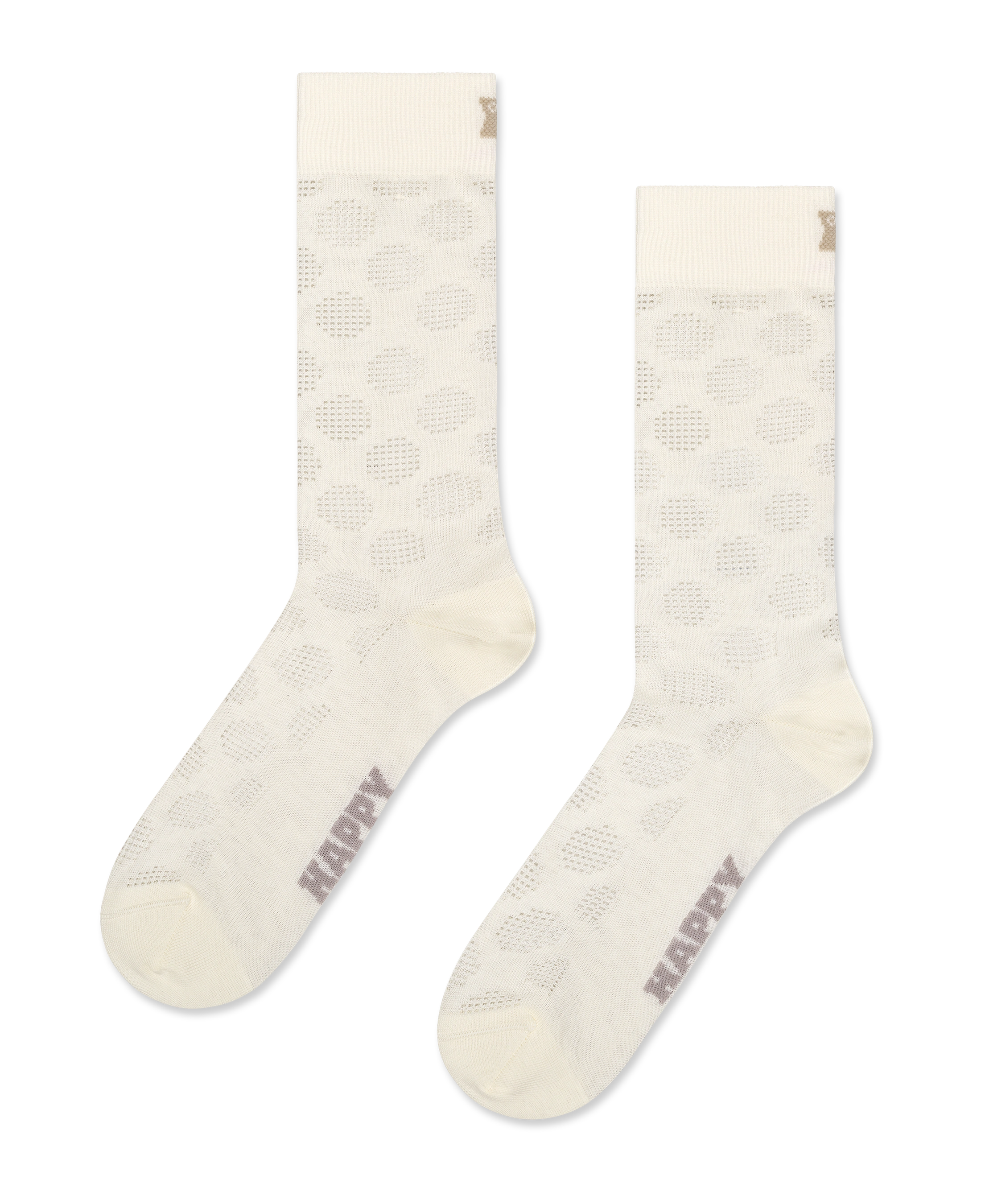 Calcetines HAPPY SOCKS Big Dot Sock - Blanco - foto de producto sobre fondo transparente