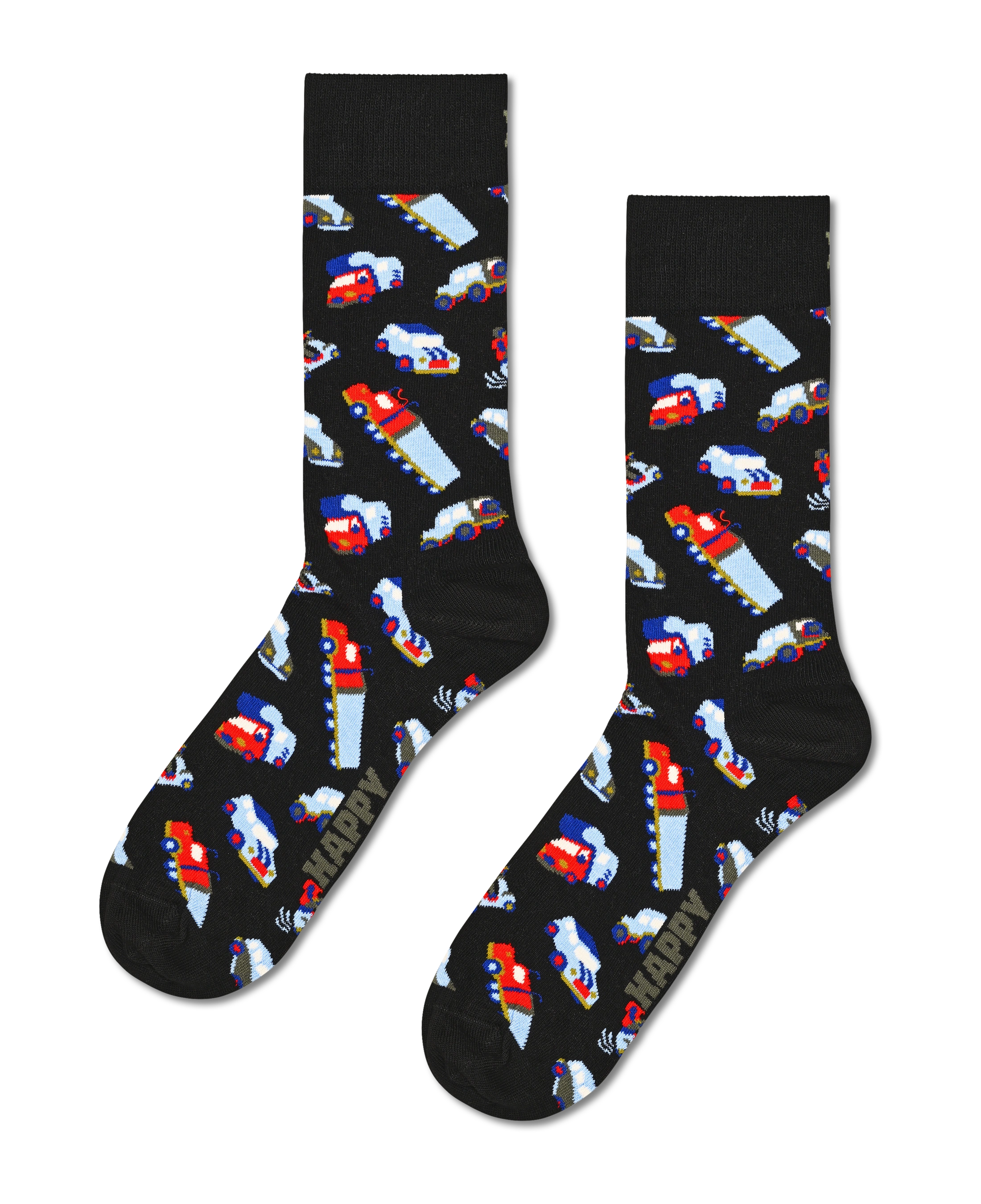 Calcetines HAPPY SOCKS Traffic Jam Sock - Negro - foto de producto sobre fondo transparente