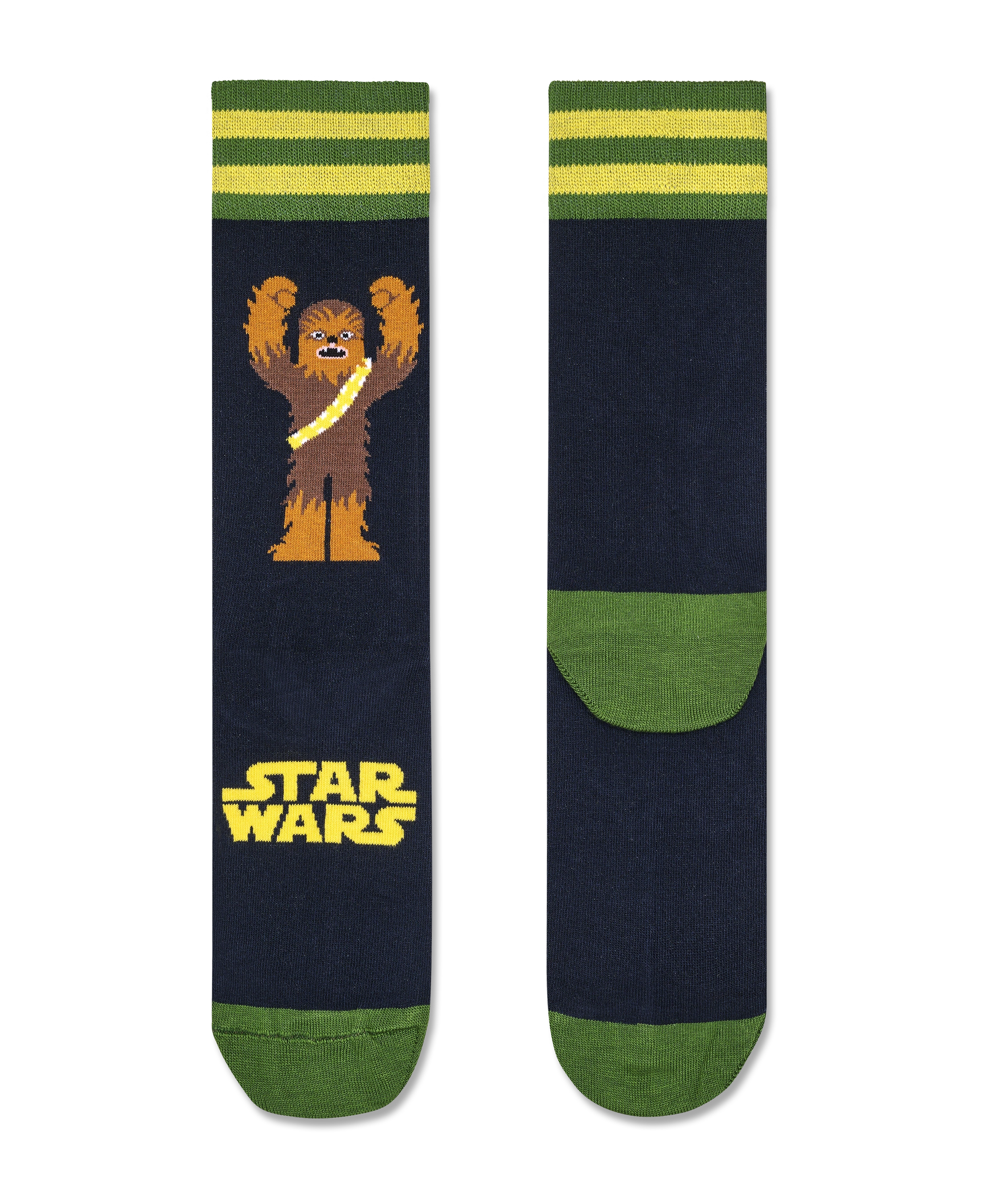 Calcetines HAPPY SOCKS STAR WARS™ Chewie Sock - Azul - foto de producto sobre fondo transparente