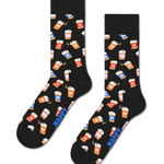 Calcetines HAPPY SOCKS Take Away Latte Sock - Negro - foto de producto sobre fondo transparente
