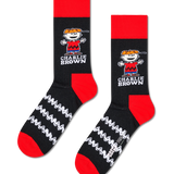 Calcetines HAPPY SOCKS Peanuts Charlie Brown Sock - Negro - foto de producto sobre fondo transparente