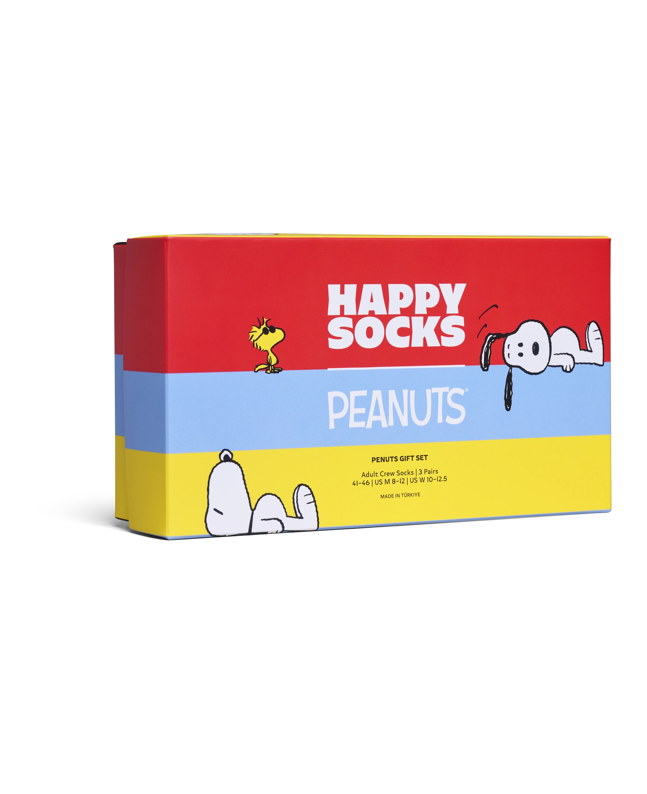 Pack de 3 calcetines HAPPY SOCKS Peanuts 3-Pack Socks Gift Set - Verde - foto de producto sobre fondo transparente