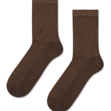 Calcetines HAPPY SOCKS Soft Lurex Short Crew Sock - Marron - foto de producto sobre fondo transparente