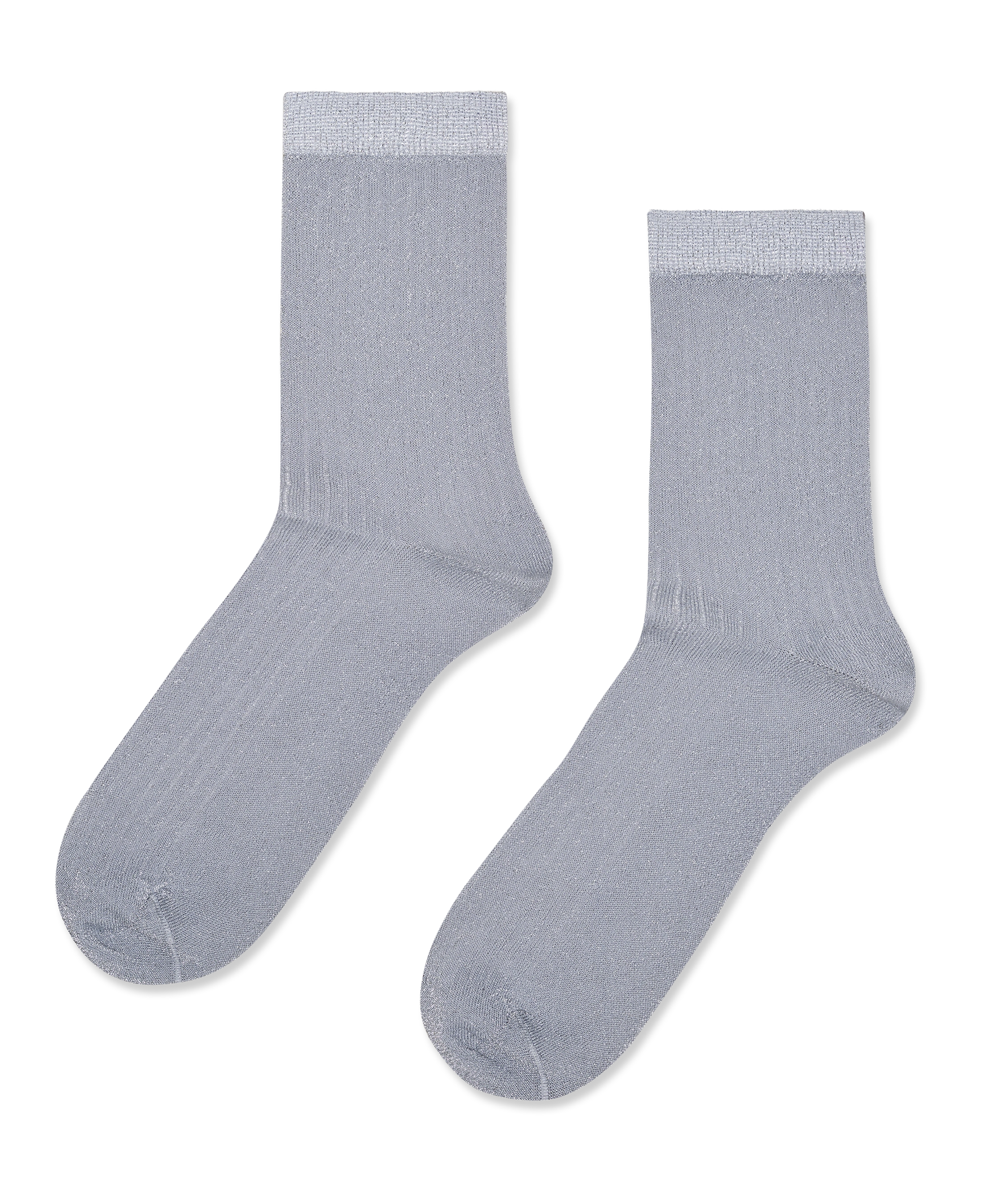 Calcetines HAPPY SOCKS Soft Lurex Short Crew Sock - Gris - foto de producto sobre fondo transparente