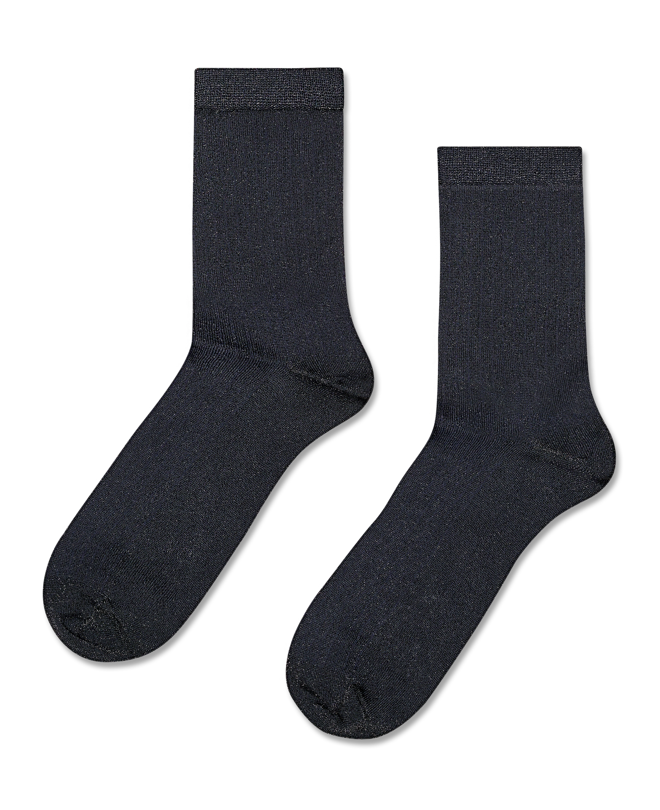 Calcetines HAPPY SOCKS Soft Lurex Short Crew Sock - Negro - foto de producto sobre fondo transparente