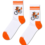 Calcetines HAPPY SOCKS Bike Wolf Sneaker Sock - Blanco - foto de producto sobre fondo transparente