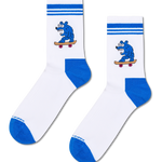 Calcetines HAPPY SOCKS Skate Bear Sneaker Sock - Blanco - foto de producto sobre fondo transparente