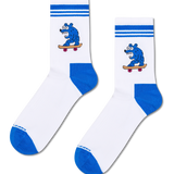 Calcetines HAPPY SOCKS Skate Bear Sneaker Sock - Blanco - foto de producto sobre fondo transparente