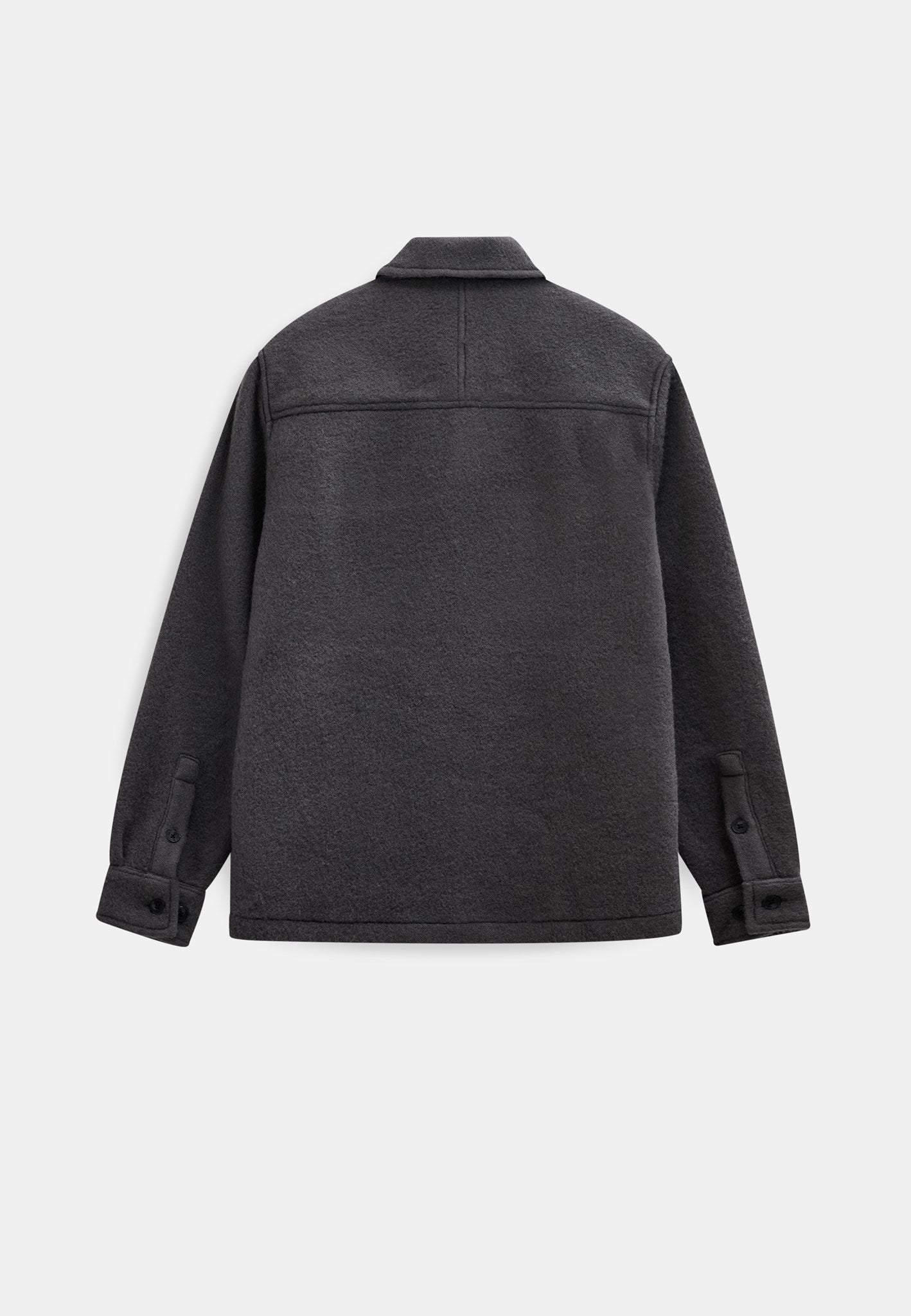 Oscar BOILED WOOL OVERSHIRT - Magnet — vista 3