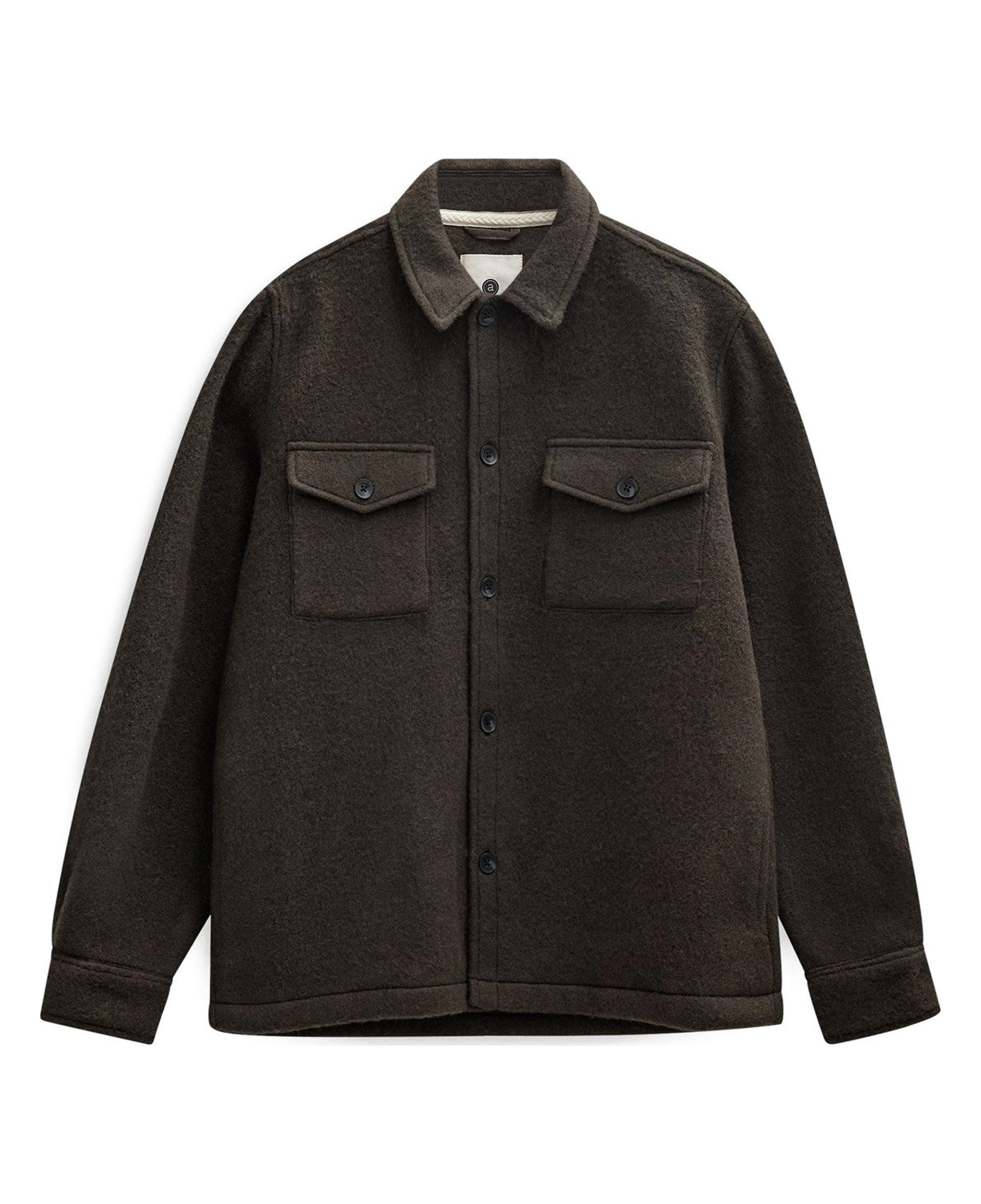 Sobrecamisa ANERKJENDT Oscar Boiled Wool Delicioso, frontal sin fondo