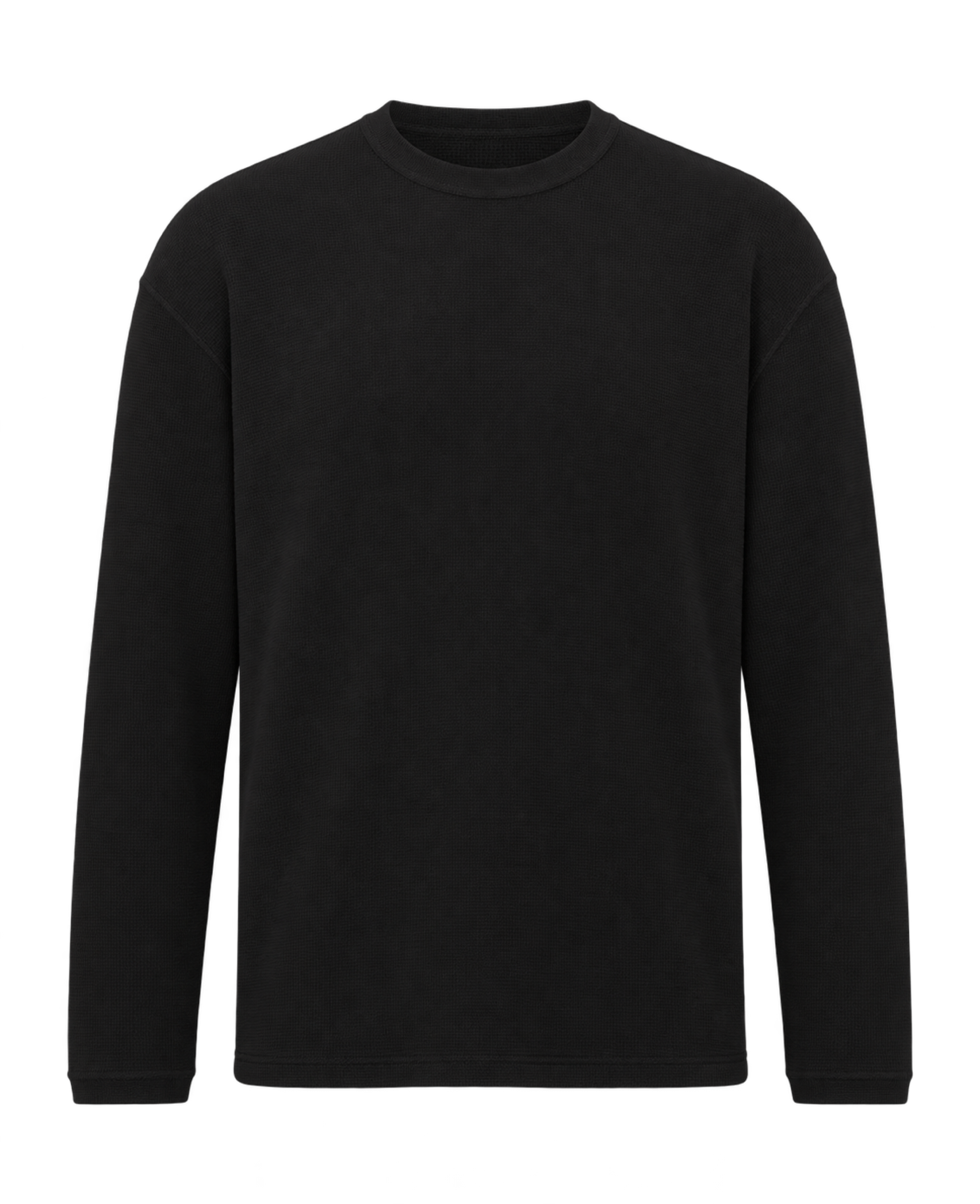 Camiseta Manga Larga ARMEDANGELS Maarkos Waffle Black