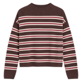 Jersey ARMEDANGELS Merinaa Striped Claystone Velvet Ember