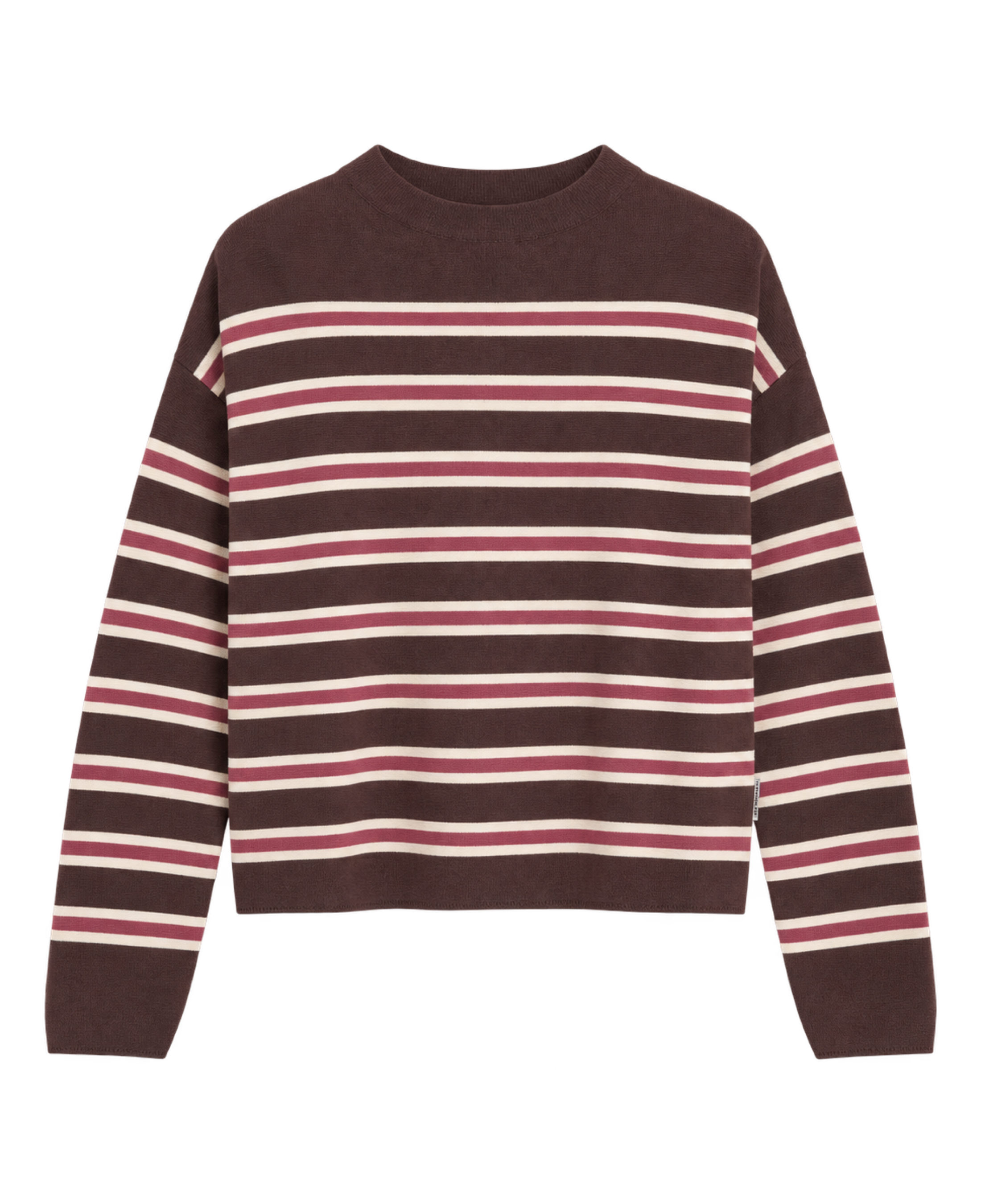 Jersey ARMEDANGELS Merinaa Striped Claystone Velvet Ember