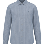 Camisa ARMEDANGELS Quaasa Stripe Petrol Velvet
