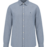 Camisa ARMEDANGELS Quaasa Stripe Petrol Velvet
