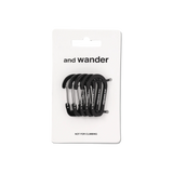 Set de Mini Mosquetones AND WANDER Black - flat 2200 x 2700 transparente