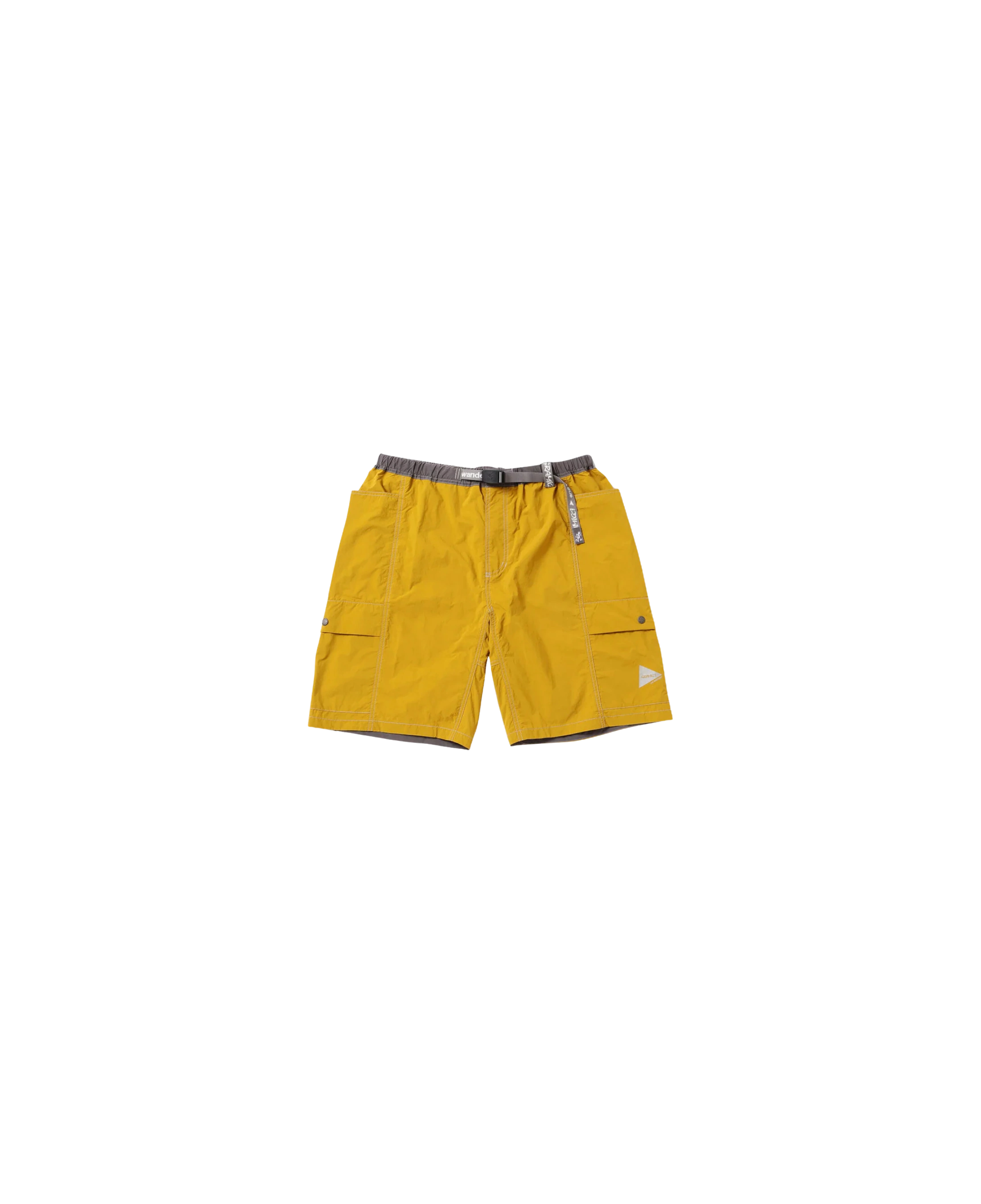 Bermudas AND WANDER x GRAMICCI Brushed Nylon Shorts Yellow - flat 2200 x 2700 transparente