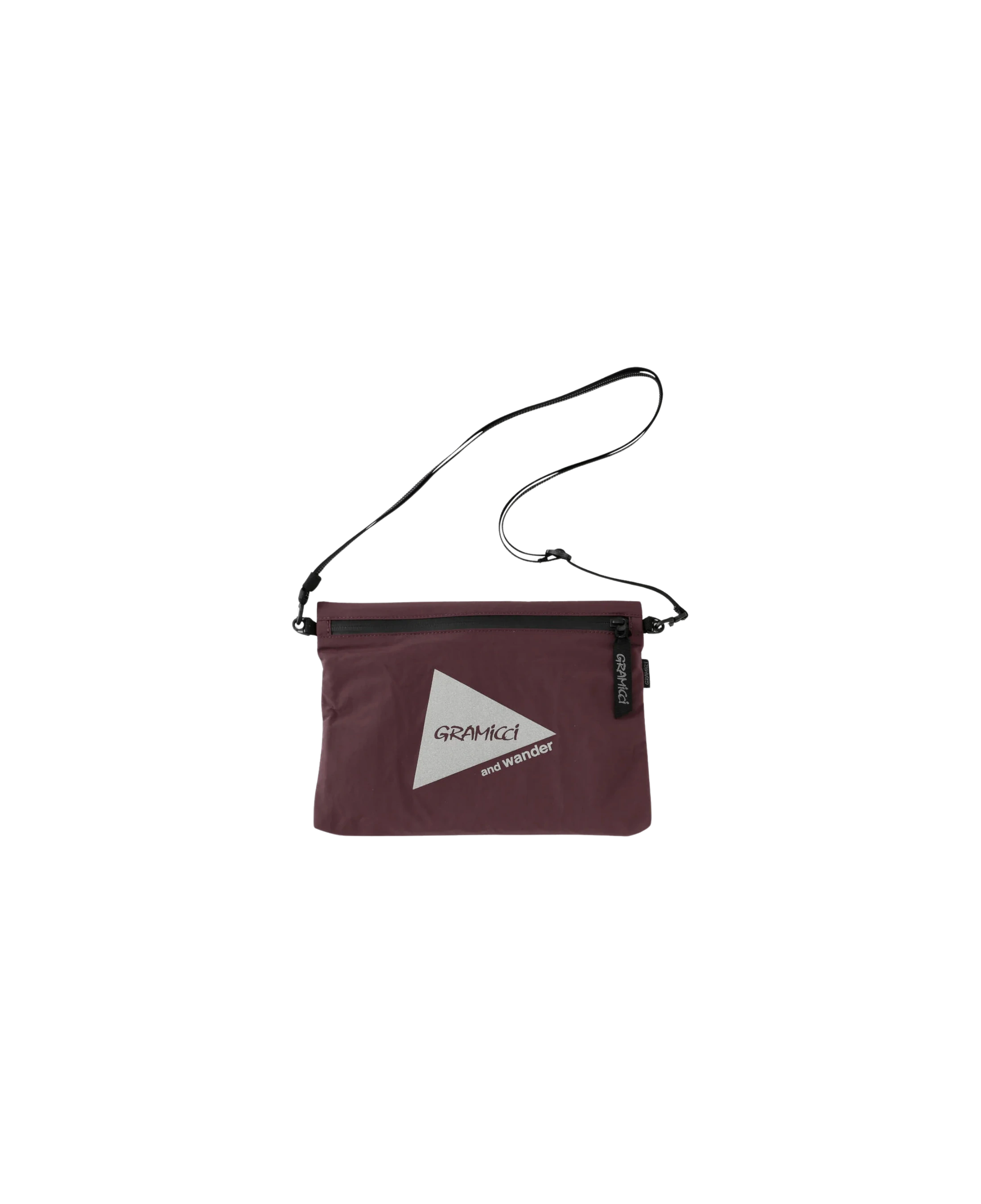 Sacoche AND WANDER x GRAMICCI Nylon Bordeaux - flat 2200 x 2700 transparente