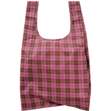 Bolsa BAGGU Estándar Reciclada Azalea Pink Tartan
