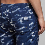 Bañador Dedicated Sandhamn Brushed Waves Azul marino - ECRU