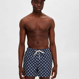 Bañador Selected Dane Mosaic Sky Captain - ECRU