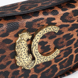 Bolso LOLA CASADEMUNT Bandolera Animal Print Logo LC Leopardo