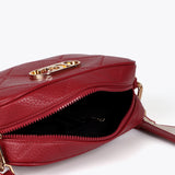 Bolso LOLA CASADEMUNT Bandolera Rombos Monograma Rojo