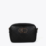 Bolso LOLA CASADEMUNT Bandolera Rombos Monograma Negro