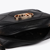 Bolso LOLA CASADEMUNT Bandolera Rombos Monograma Negro