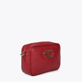 Bolso LOLA CASADEMUNT Bandolera Rombos Monograma Rojo