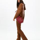 Bolso LOLA CASADEMUNT Bandolera Rombos Monograma Rojo