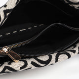 Bolso LOLA CASADEMUNT Bandolera Tejido Jacquard LC Flocado Negro