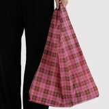 Bolsa BAGGU Estándar Reciclada Azalea Pink Tartan