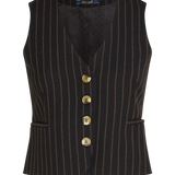 KING LOUIE Bianca Gilet Ziggy Vest Black