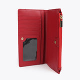 Billetera LOLA CASADEMUNT Monograma Rombos Roja