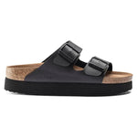 Birkenstock Arizona Platform Versión Vegana Birko-Flor Black Grooved - ECRU