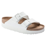 Birkenstock Arizona Platform Versión Vegana Birko-Flor White Grooved - ECRU