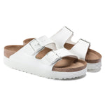 Birkenstock Arizona Platform Versión Vegana Birko-Flor White Grooved - ECRU