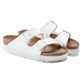 Birkenstock Arizona Platform Versión Vegana Birko-Flor White Grooved - ECRU