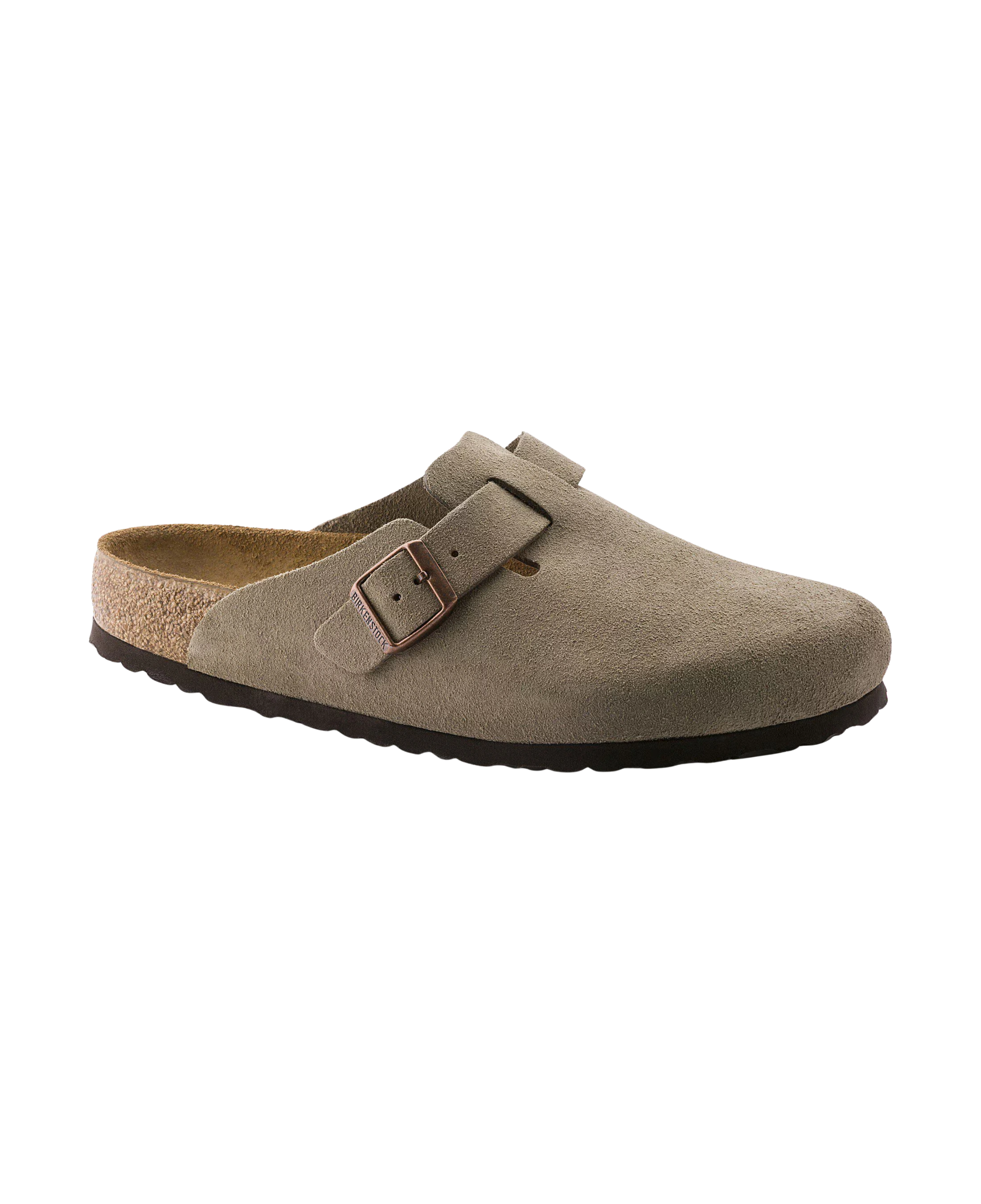 Zueco BIRKENSTOCK Boston Soft Footbed Taupe vista frontal