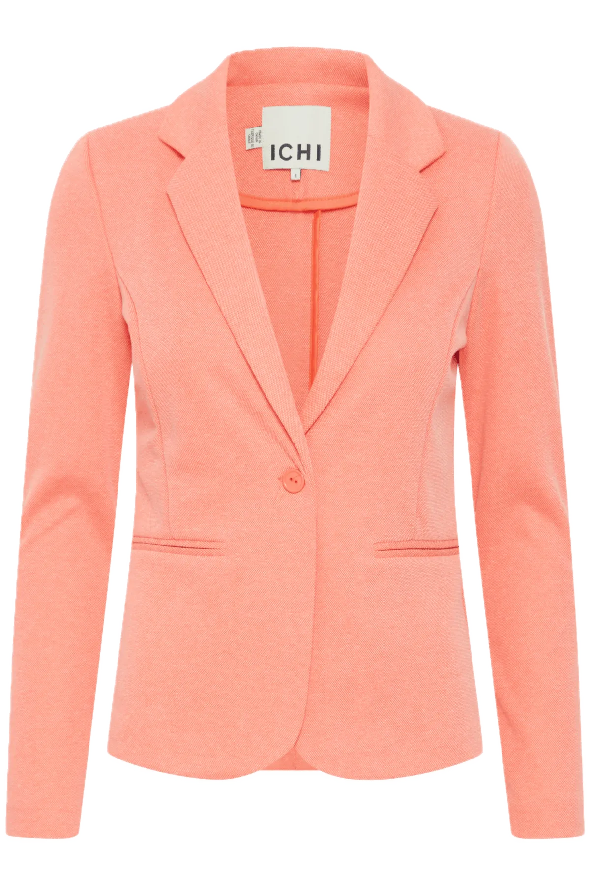 Blazer ICHI Kate Pique Hot Coral - ECRU