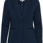 Blazer ICHI Kate Print Dot Total Eclipse - ECRU