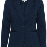 Blazer ICHI Kate Print Dot Total Eclipse - ECRU