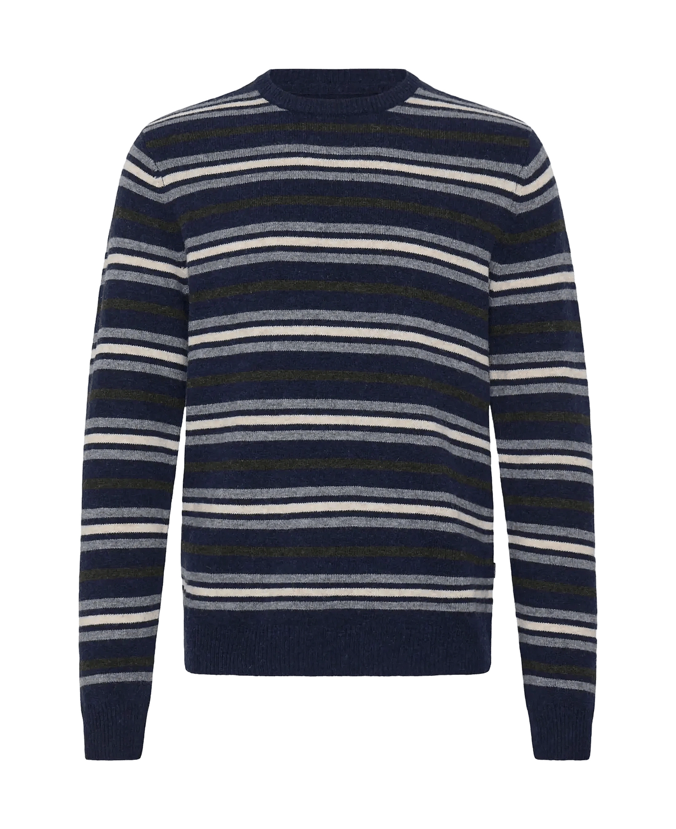 Jersey BLEND Branko Crew Knit Stripe Salute, flat frontal